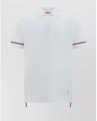 Thom Browne - Side Slit Button Polo Shirt - Lyst