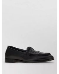 Bottega Veneta - Silenzio Leather Loafers Featuring Woven Detail - Lyst