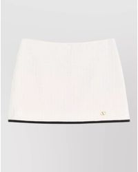 Valentino - Tweed Cotton Skirt Pants Contrast Trim - Lyst