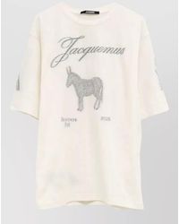 Jacquemus - Crew Neck T Shirt Graphic Design Print - Lyst