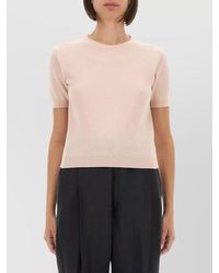 Maison Margiela - Wool Cropped Crew Neck T-Shirt - Lyst