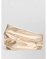 Marsèll - Fanta Asymmetric Metallic Halfmoon Shoulder Clutch - Lyst