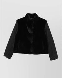 Herno - Silk Cashmere Faux Fur Puffer Jacket - Lyst