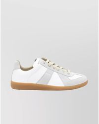 Maison Margiela - Calf Leather Paneled Low-Top Sneakers - Lyst
