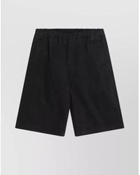 Entire studios - Wide Cotton Bermuda Shorts With Elastic Waistband - Lyst