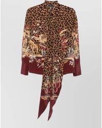 Etro - Silk Printed Pussy-Bow Blouse - Lyst