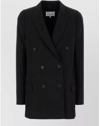 Maison Margiela - Wool Blazer Double Breasted Button Detailing - Lyst