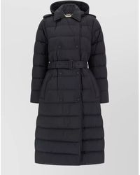 Burberry - Quilted Double-Breasted Belted Puffer Jacket - Lyst