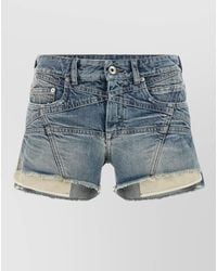 Rick Owens - Denim Mid-Rise Straight-Leg Cutoff Shorts - Lyst