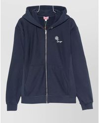 KENZO - Hooded Jacket Front Pockets Ribbed Cuffs Hem - Lyst