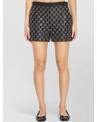 Gucci - Embroidered Lamé Wool Tweed Shorts - Lyst