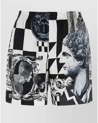 Versace - Silk Printed Bermuda Shorts - Lyst