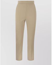 Max Mara - Virgin Wool Slim-Fit Cropped Tailored Trousers - Lyst