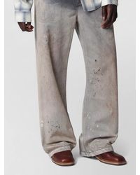 Our Legacy - Wide Leg Denim Trousers Belt Loops Pockets - Lyst
