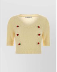 Alessandra Rich - Mohair-Blend Sweater - Lyst