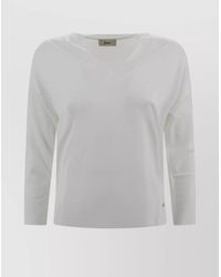 Herno - Ribbed V-Neck Knitwear Long Sleeves - Lyst