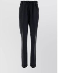 Maison Margiela - Mohair Wool Wide Leg Tapered Trousers - Lyst