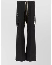 Rick Owens - Cotton Wide-Leg Flared Floor-Length Trousers - Lyst