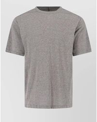 Rick Owens - Short Sleeve Round Neck Heathered Seam T-Shirt - Lyst