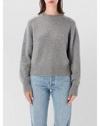 Extreme Cashmere - Knit Crew Neck Cropped Saddle Sleeve Jumper - Lyst