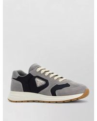 Prada - Prax Sneakers Suede Panels Rubber Sole - Lyst