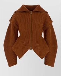 Zimmermann - Wool Chunky-Knit Peplum Zip Cardigan - Lyst