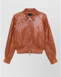 Pinko - Barbra Bomber Jacket Collared Neck Pockets - Lyst
