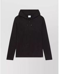 Courreges - Cotton Off-Shoulder Hooded Knitted Top - Lyst