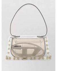 DIESEL - Shoulder Bag Chain Strap Transparent Top Handle - Lyst