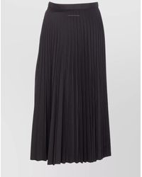 MM6 by Maison Martin Margiela - Midi Pleated Skirt High Waist Design - Lyst