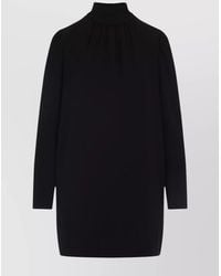 Max Mara - Stand Collar Long Sleeve Mini Dress - Lyst