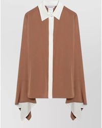 Max Mara - Silk Colour-Block Shirt - Lyst