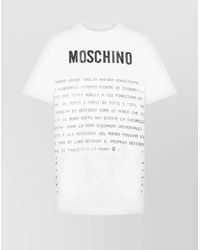 Moschino - Cotton Logo Print Short Sleeve T-Shirt - Lyst