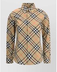 Burberry - Cotton Check Long-Sleeve Shirt - Lyst