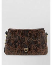 Pinko - Love Birds Snake Print Crossbody Shoulder Bag - Lyst