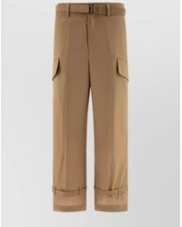 Sacai - Trousers With Belt And Multiple Pockets - Lyst