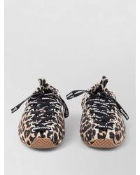 Ganni - Sporty Ballerina Sneakers Round Toe Animal Print - Lyst