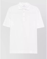 Lardini - Cotton And Silk Short-Sleeve Polo Shirt - Lyst