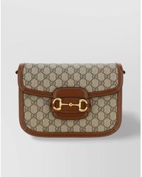 Gucci - Horsebit Calfskin Shoulder Bag With-Tone Hardware - Lyst