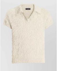 Dolce & Gabbana - Short-Sleeve Knit Polo Shirt - Lyst