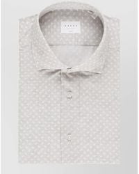 Xacus - Geometric Print Long Sleeve Shirt - Lyst