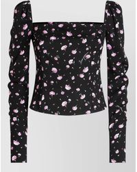 Dolce & Gabbana - Carnations-Print Silk Top - Lyst