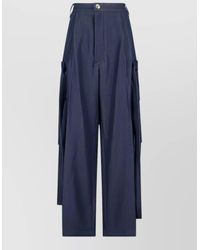 DARKPARK - High Waist Wide Leg Cargo Trousers Belt - Lyst
