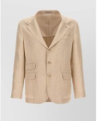 Brunello Cucinelli - Tailored Single-Button Blazer With Notch Lapel - Lyst