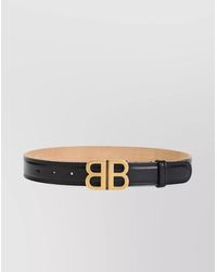 Balenciaga - Lamb Leather Logo-Buckle Belt - Lyst