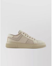 Giorgio Armani - Leather Low-Top Sneakers - Lyst
