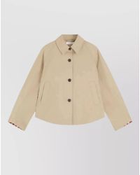 Tommy Hilfiger - Cotton Short Single Breasted Coat - Lyst