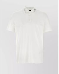 Versace - Cotton Piqué Short-Sleeve Polo Shirt - Lyst