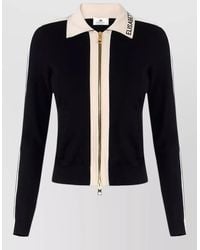 Elisabetta Franchi - Fine-Knit Zip-Up Cardigan - Lyst
