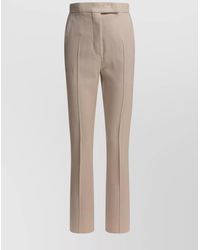 Max Mara - Wool Mohair Silk Straight-Leg Tailored Trousers - Lyst